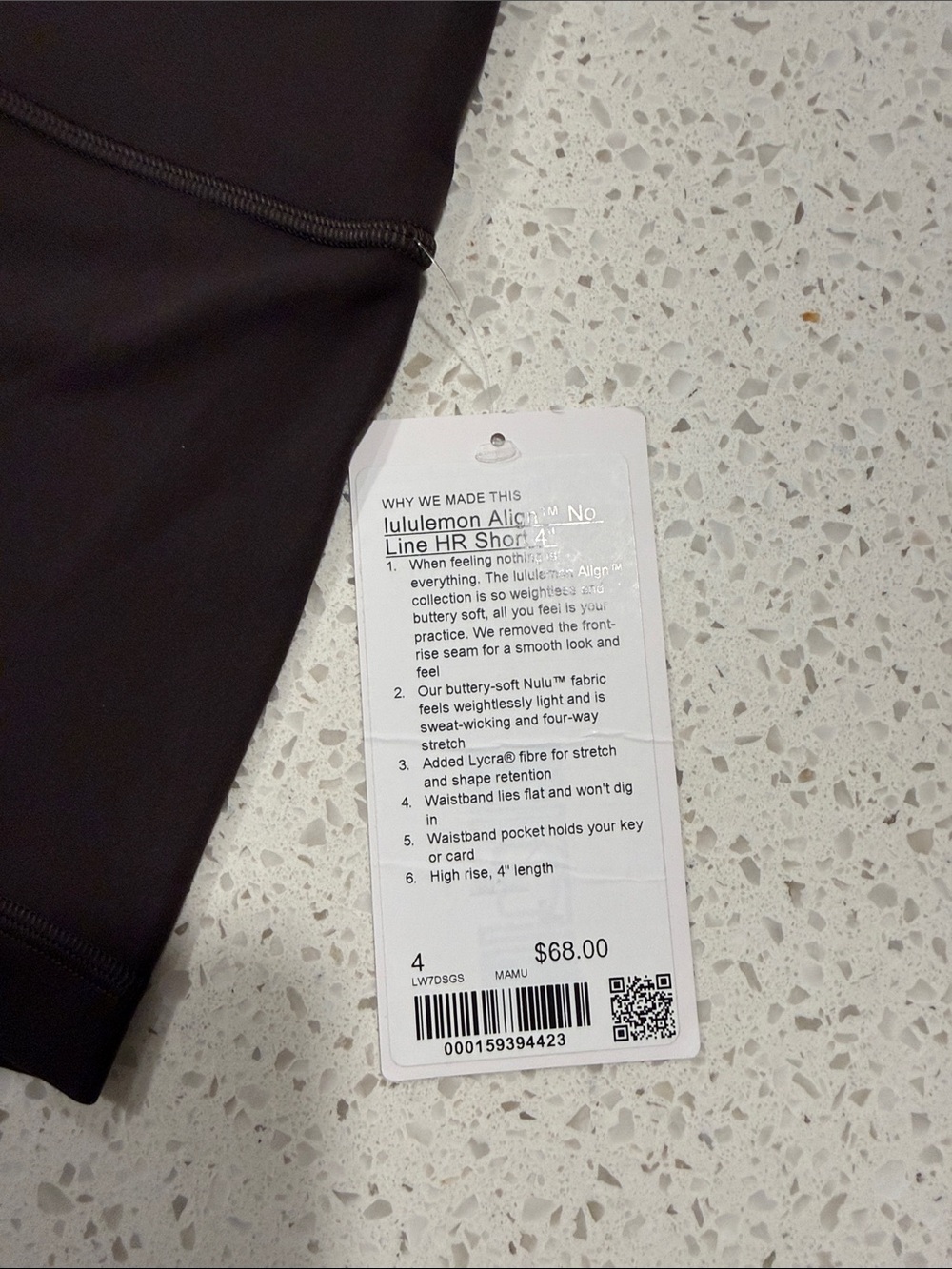 Lululemon Align No Line High-Rise Short 4" SZ 4 - Picture 5 of 10
